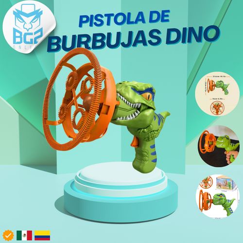 Pistola De Burbujas Dinosaurio