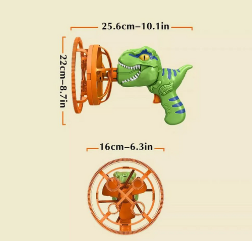 Pistola De Burbujas Dinosaurio