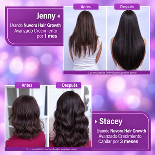 Nuvora Vitaminas hair growth- para el crecimiento del cabello y prevención de la caída
