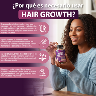 Nuvora Vitaminas hair growth- para el crecimiento del cabello y prevención de la caída