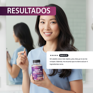 Nuvora Vitaminas hair growth- para el crecimiento del cabello y prevención de la caída