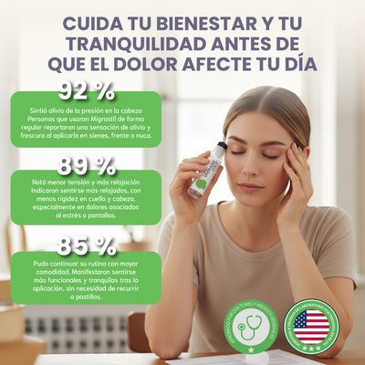 Nuvora Migraine Stick-Alivio tópico práctico y efectivo para dolores de cabeza