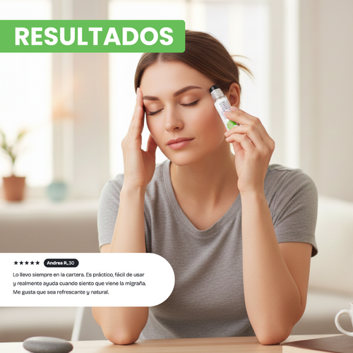 Nuvora Migraine Stick-Alivio tópico práctico y efectivo para dolores de cabeza
