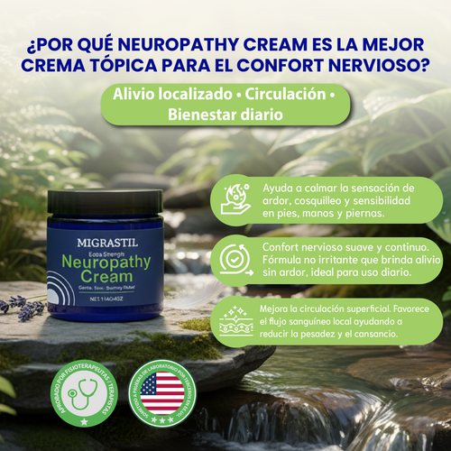 Nuvora Neuropathy Cream-Alivio localizado para nervios, circulación y confort diario  Descripción.