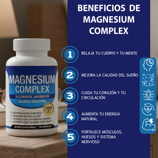 Nuvora Magnesio Complex-Recupera tu energía, relaja tu cuerpo y duerme como nunca antes