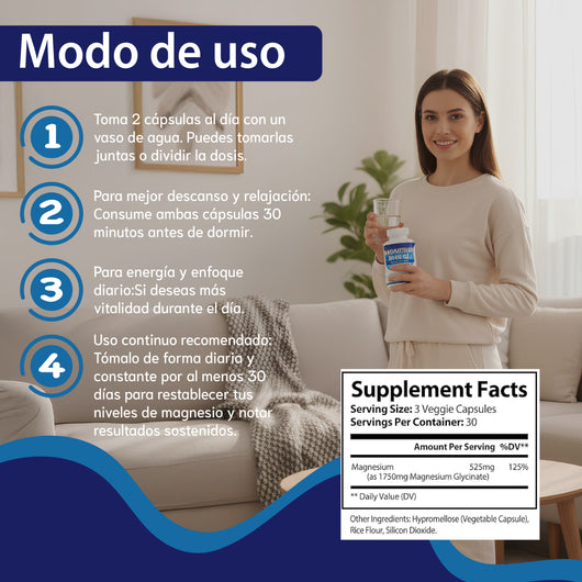 Nuvora Magnesio Complex-Recupera tu energía, relaja tu cuerpo y duerme como nunca antes