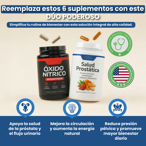 Nuvora Kit Oxido Nítrico + Prostate Health - Apoyo y Bienestar para la Próstata