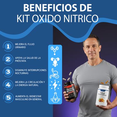 Nuvora Kit Oxido Nítrico + Prostate Health - Apoyo y Bienestar para la Próstata