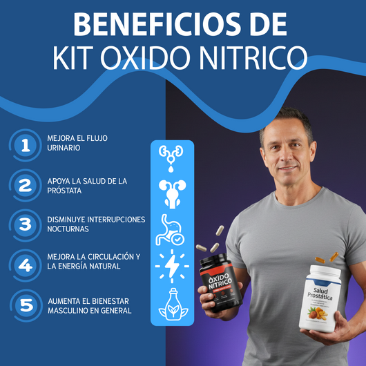 Nuvora Kit Oxido Nítrico + Prostate Health - Apoyo y Bienestar para la Próstata
