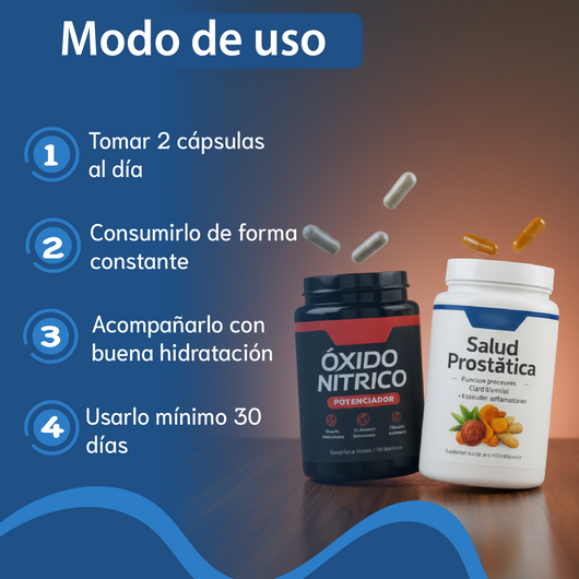 Nuvora Kit Oxido Nítrico + Prostate Health - Apoyo y Bienestar para la Próstata