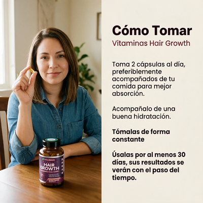 Nuvora Vitaminas hair growth- para el crecimiento del cabello y prevención de la caída