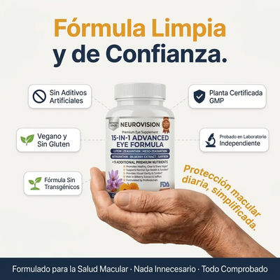 Nuvora NeuroVista Fórmula Avanzada para los ojos 15 en 1