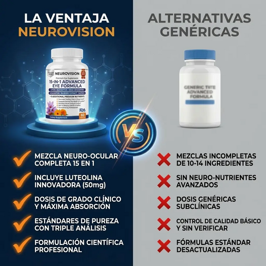Nuvora NeuroVista Fórmula Avanzada para los ojos 15 en 1