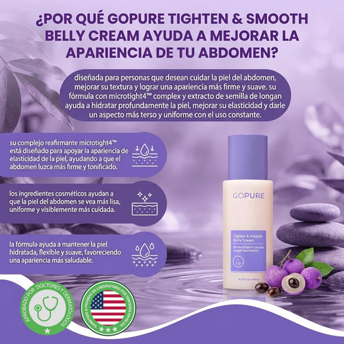 Belly Cream- Ayudar a reafirmar, suavizar y mejorar la apariencia de la piel del abdomen.