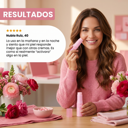 Nuvora pdrn pink collagen- Reduce arrugas y líneas de expresíon