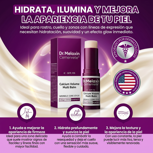 Nuvora bálsamo de calcio y botox en barra- hidrata, suaviza e ilumina.