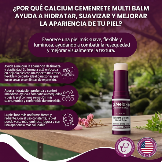 Nuvora bálsamo de calcio y botox en barra- hidrata, suaviza e ilumina.
