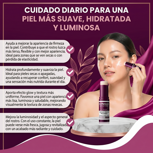 Nuvora bálsamo de calcio y botox en barra- hidrata, suaviza e ilumina.