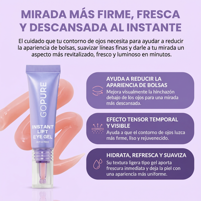 Instant Lift Gel de ojos -Para el aspecto de hinchazón y bolsas, arrugas, líneas finas y ojeras.