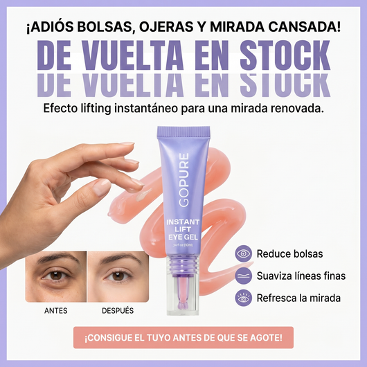 Instant Lift Gel de ojos -Para el aspecto de hinchazón y bolsas, arrugas, líneas finas y ojeras.