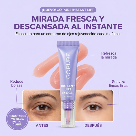 Instant Lift Gel de ojos -Para el aspecto de hinchazón y bolsas, arrugas, líneas finas y ojeras.