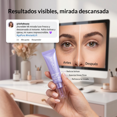 Instant Lift Gel de ojos -Para el aspecto de hinchazón y bolsas, arrugas, líneas finas y ojeras.