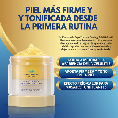 Crema tensora de celulitis- Crema caliente dorada para piel suelta.