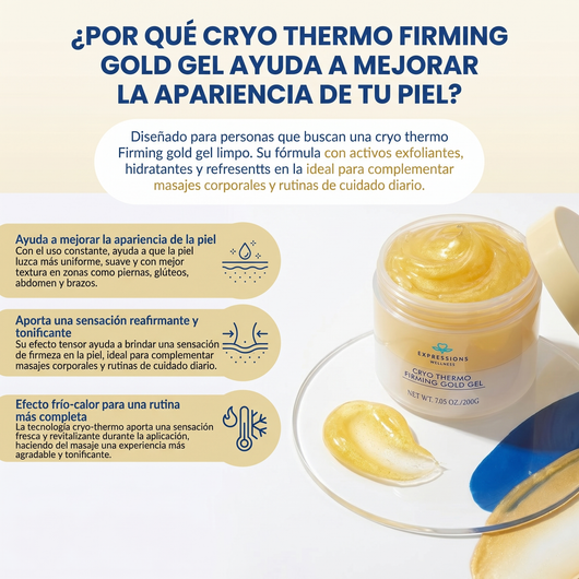 Crema tensora de celulitis- Crema caliente dorada para piel suelta.