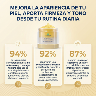 Crema tensora de celulitis- Crema caliente dorada para piel suelta.