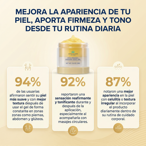 Crema tensora de celulitis- Crema caliente dorada para piel suelta.