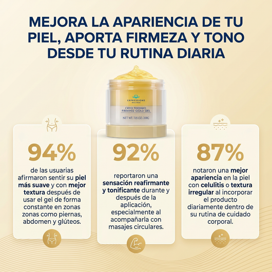 Crema tensora de celulitis- Crema caliente dorada para piel suelta.