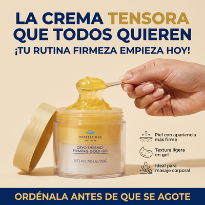 Crema tensora de celulitis- Crema caliente dorada para piel suelta.