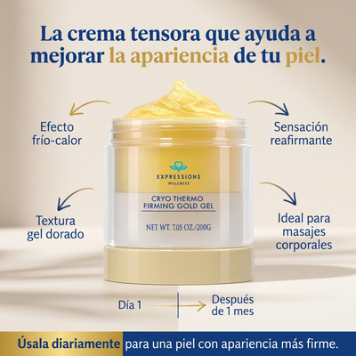 Crema tensora de celulitis- Crema caliente dorada para piel suelta.