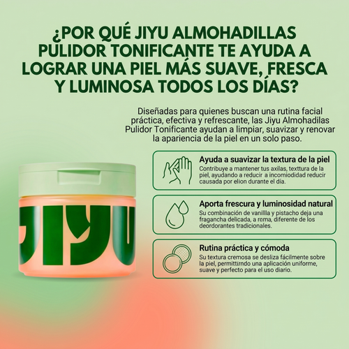 Nuvora JiYu Almohadillas Pulidor Tonificante-Cuidado de la Piel  para Manchas Oscuras, Arrugas y Piel Opaca.