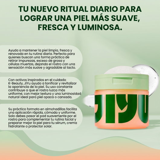 Nuvora JiYu Almohadillas Pulidor Tonificante-Cuidado de la Piel  para Manchas Oscuras, Arrugas y Piel Opaca.