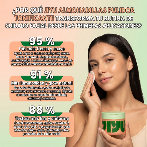 Nuvora JiYu Almohadillas Pulidor Tonificante-Cuidado de la Piel  para Manchas Oscuras, Arrugas y Piel Opaca.