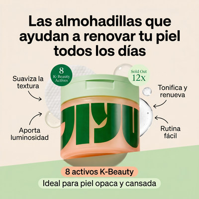 Nuvora JiYu Almohadillas Pulidor Tonificante-Cuidado de la Piel  para Manchas Oscuras, Arrugas y Piel Opaca.