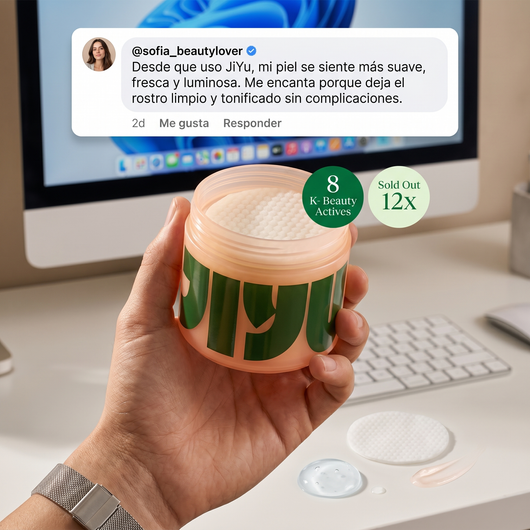 Nuvora JiYu Almohadillas Pulidor Tonificante-Cuidado de la Piel  para Manchas Oscuras, Arrugas y Piel Opaca.