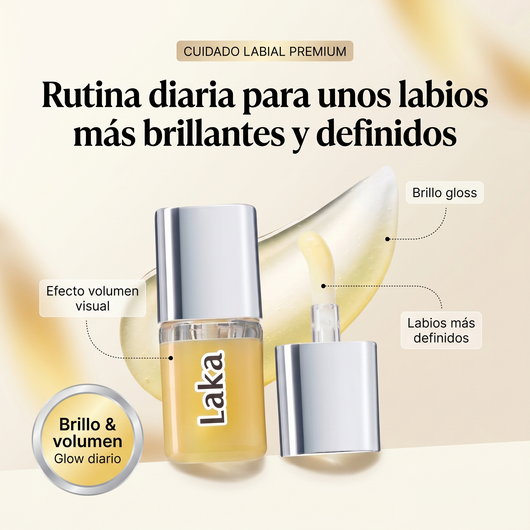 Nuvora Laka Spicy Lip Plumper-Suero voluminizador de labios, Alto brillo de labios.