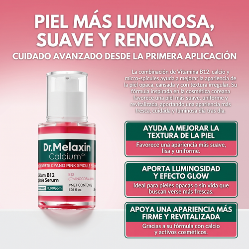 Nuvora Serum cemenrete cyano pink spicule - Reduce los poros de la piel.