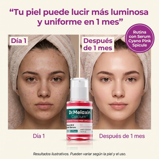 Nuvora Serum cemenrete cyano pink spicule - Reduce los poros de la piel.