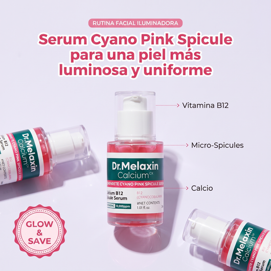 Nuvora Serum cemenrete cyano pink spicule - Reduce los poros de la piel.