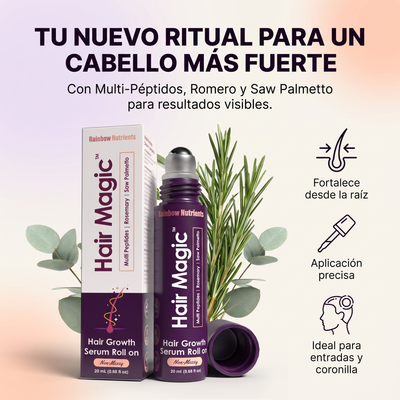 Nuvora Hair magic serum roll on- Suero para el crecimiento del cabello.