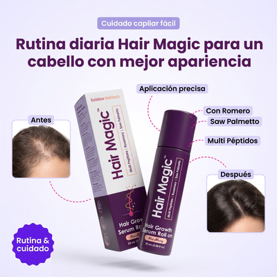Nuvora Hair magic serum roll on- Suero para el crecimiento del cabello.