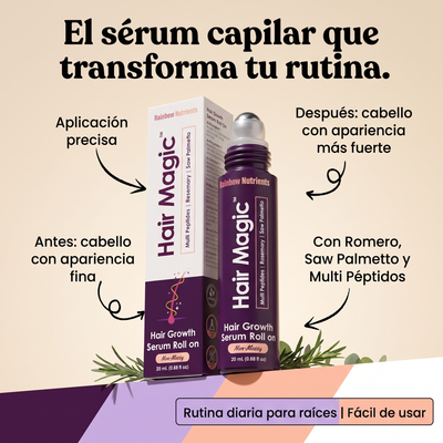 Nuvora Hair magic serum roll on- Suero para el crecimiento del cabello.