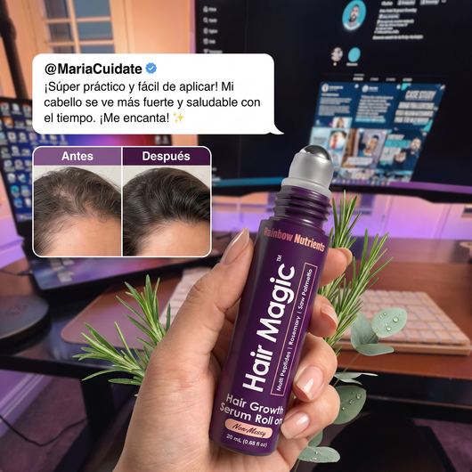 Nuvora Hair magic serum roll on- Suero para el crecimiento del cabello.
