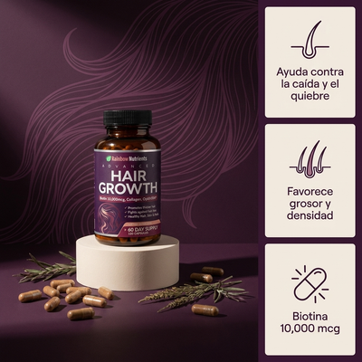 Nuvora Vitaminas hair growth- para el crecimiento del cabello y prevención de la caída