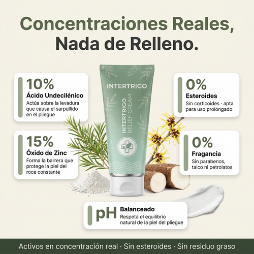 Nuvora Intertrigo Alivia la irritación en los pliegues en 60 segundos
