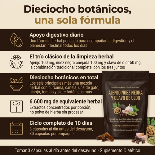 Nuvora Ajenjo Apoyo Digestivo contra Invasores internos