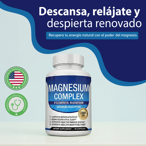 Nuvora Magnesio Complex-Recupera tu energía, relaja tu cuerpo y duerme como nunca antes